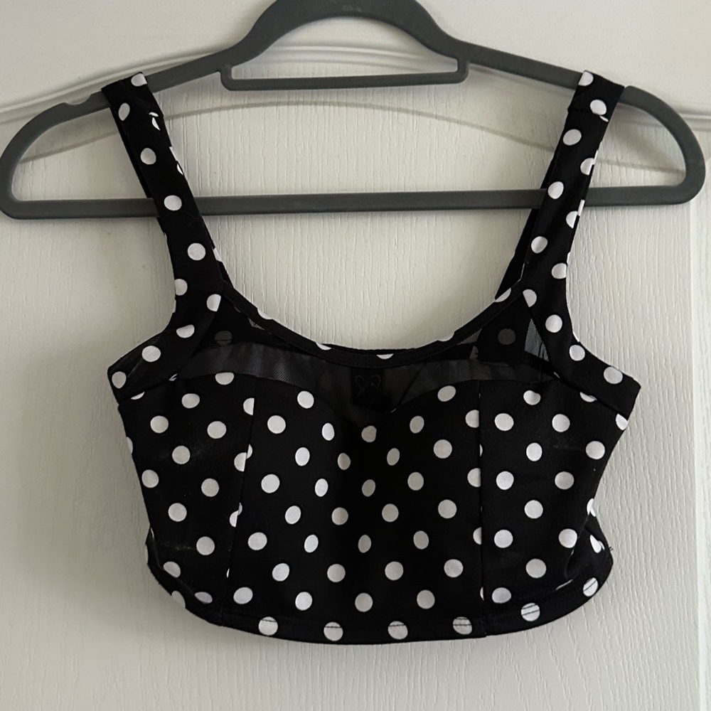 Women’s crop top polkadots size small